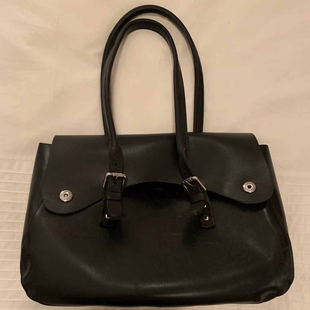 Black leather purse M0851